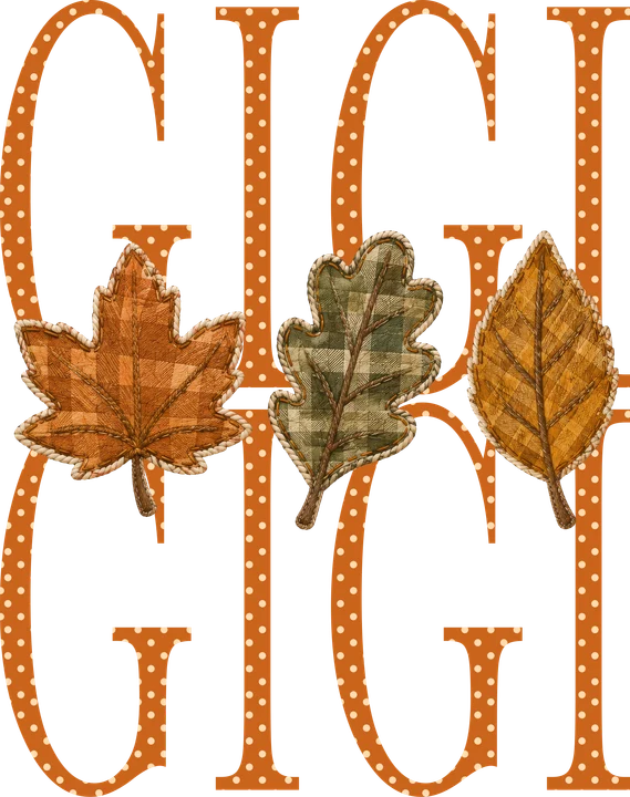 Autumn Leaves Gigi DTF Transfer