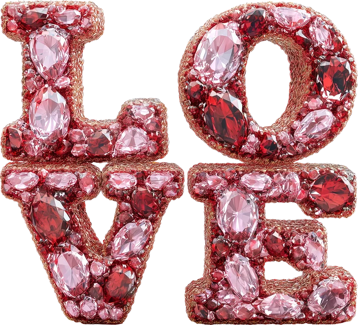 Hiyas na may pangalang "LOVE" — DTF Transfer