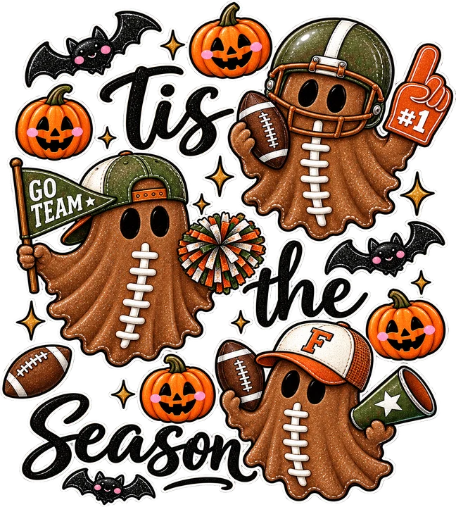 Football Ghosts Halloween DTF Transfer