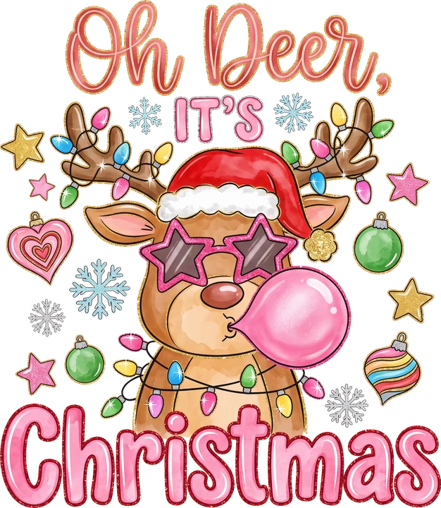 Oh Deer, It's Christmas DTF Transfer