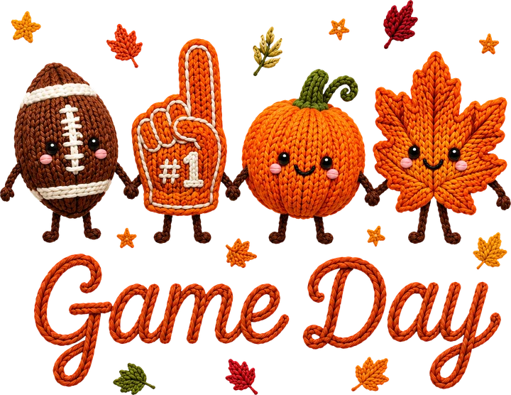 Game Day Football & Pumpkins DTF Transfer