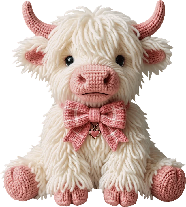 Pink Highland Cow DTF Transfer