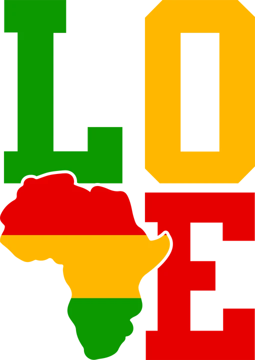 Love Africa Flag DTF Transfer