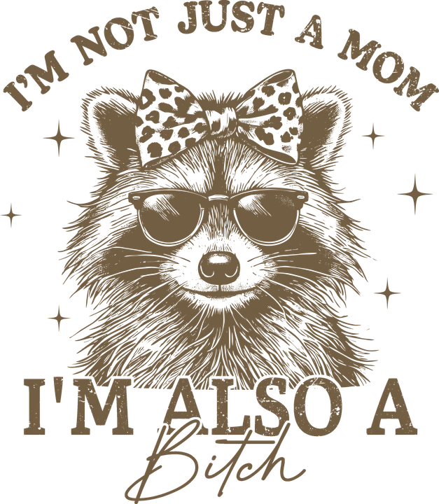 Cool Raccoon Mom DTF Transfer