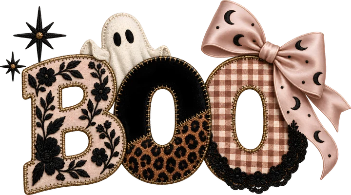 Boo Halloween Lettering DTF Transfer