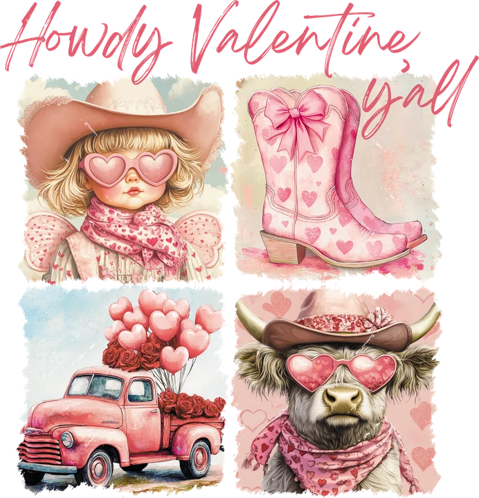 Cowboy Valentine DTF Transfer