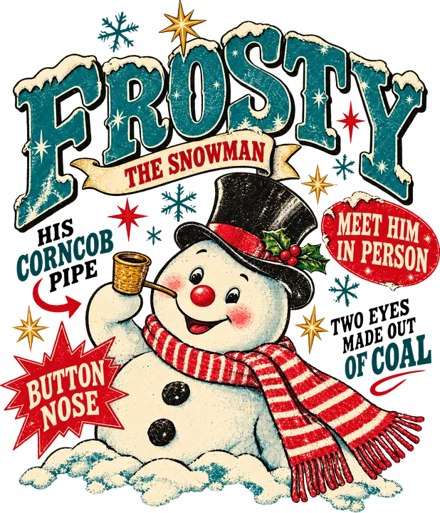 Frosty the Snowman DTF Transfer