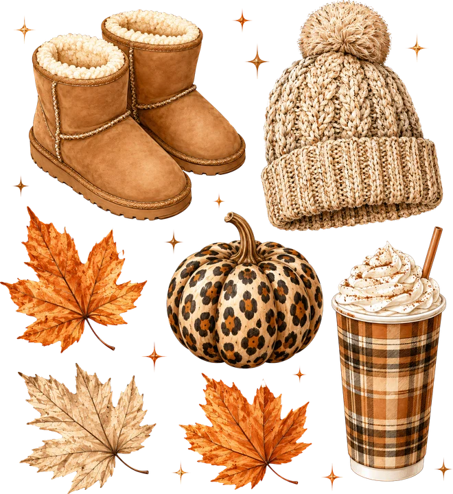 Cozy Autumn Essentials DTF Transfer