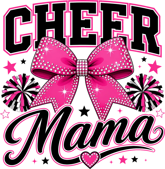 Cheer Mama with Bow DTF Transfer
