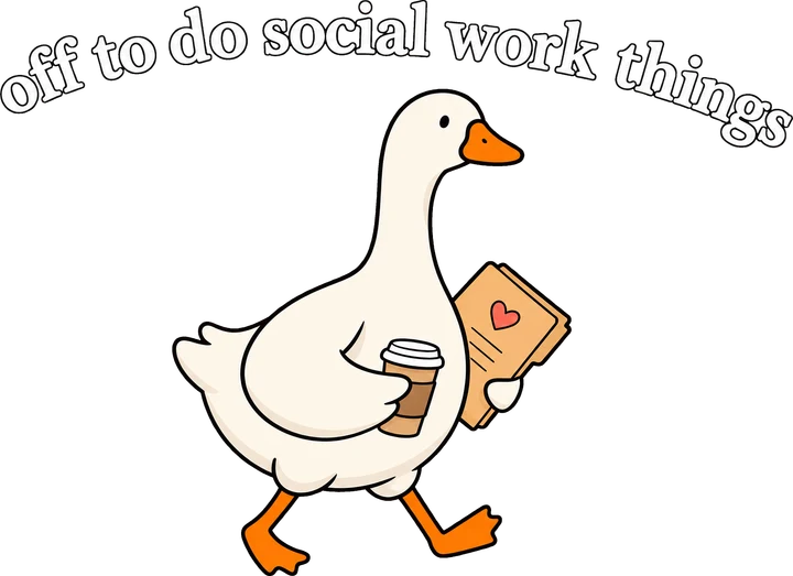 bird with Coffee and Book DTF Transfer