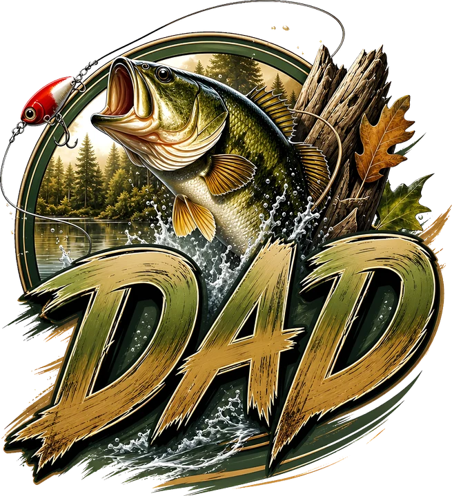 Fishing Dad DTF Transfer