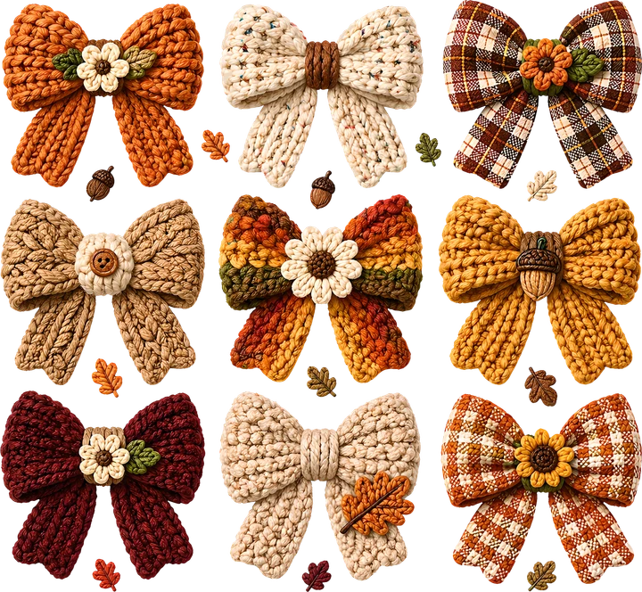 Autumn Bow Collection DTF Transfer
