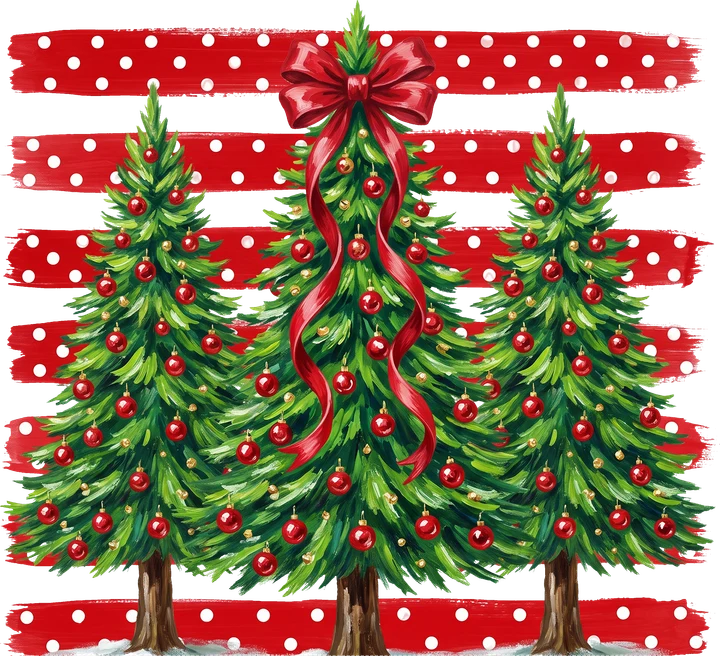 Tres árboles de Navidad — Transfer DTF
