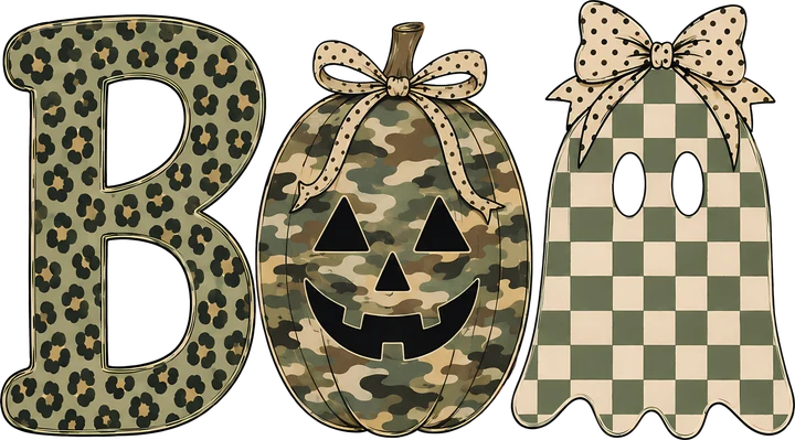 Camouflage Halloween DTF Transfer