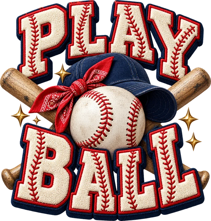 Play Ball Baseball DTF Transfer