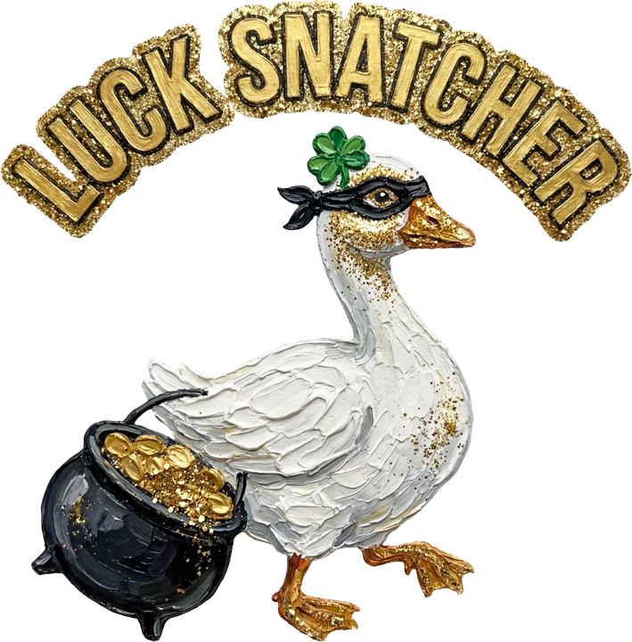 Luck Snatcher bird DTF Transfer