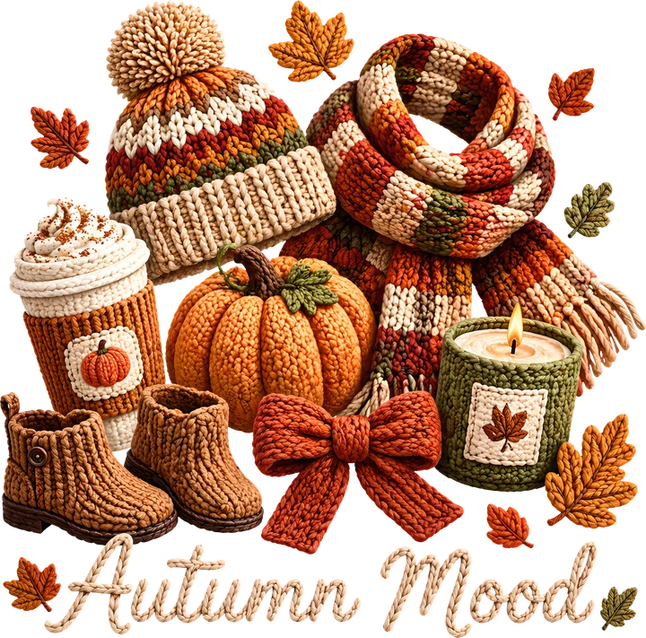 Autumn Cozy Knit Collection DTF Transfer