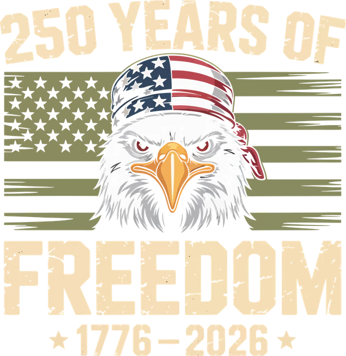 Eagle with American Flag Bandana DTF Transfer