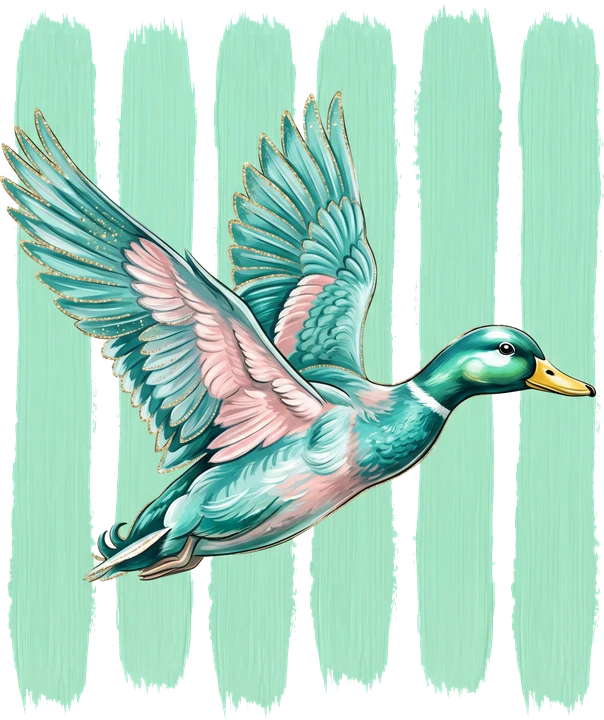 Flying bird with Glitter Wings DTF Transfer
