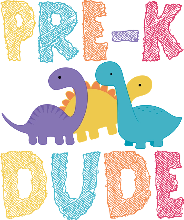 Pre-K Dude Dinosaur DTF Transfer