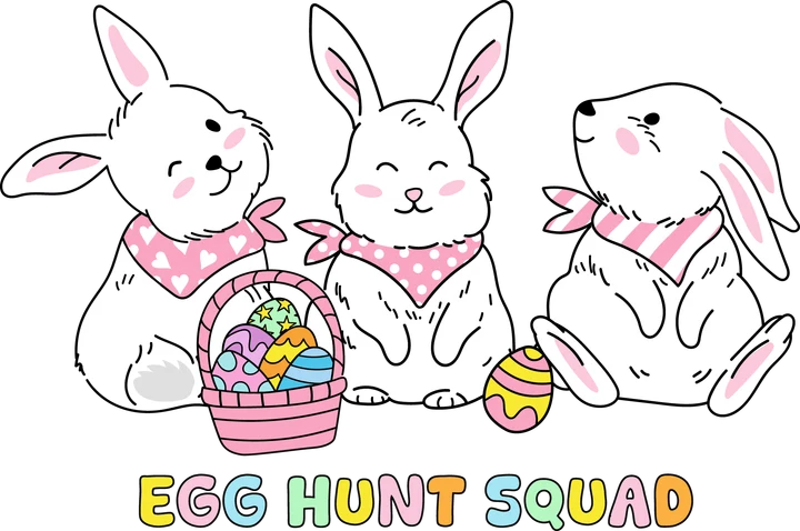Egg Hunt Squad DTF Transfer