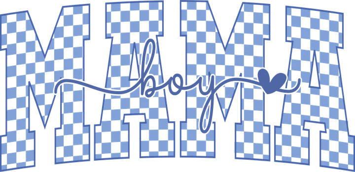 Mama Boy Checkered DTF Transfer