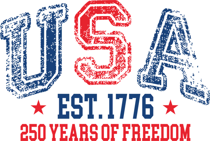 "USA" – Пример: 1776 — DTF-трансфер