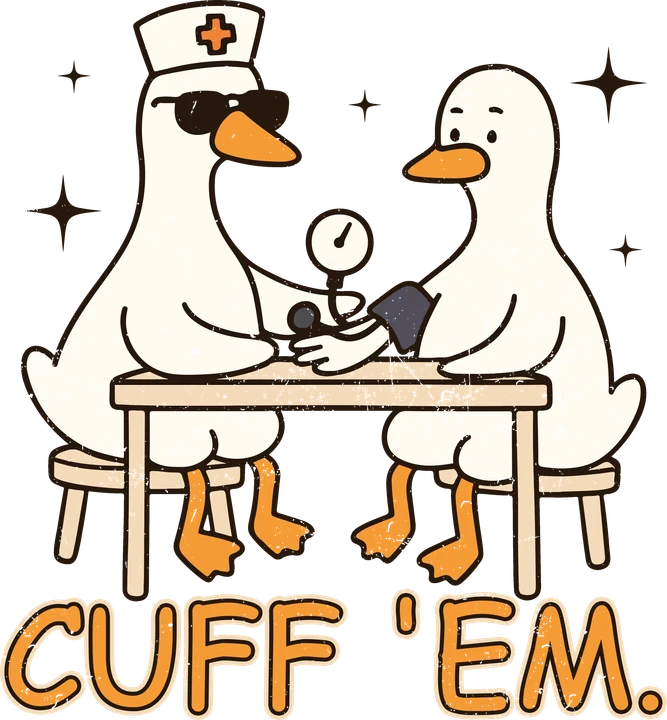 Nurse bird Checking Blood Pressure DTF Transfer