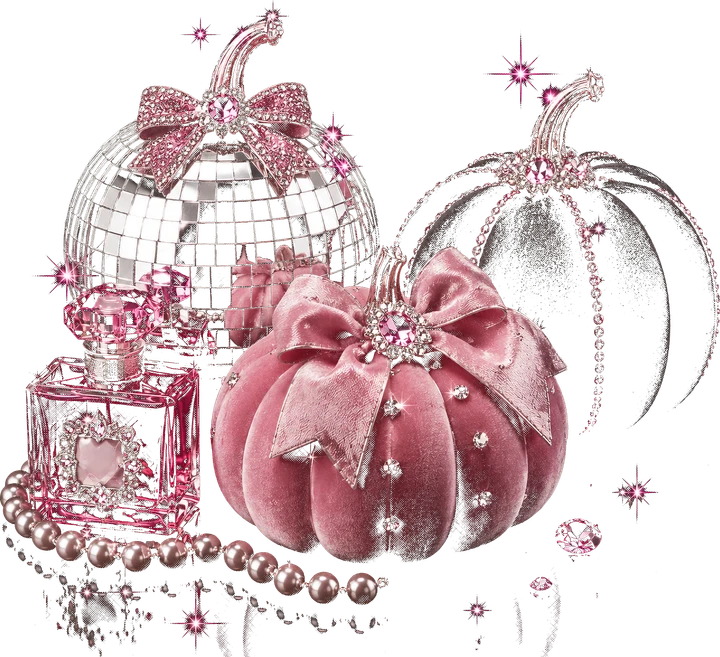 Calabazas rosas y perfume — Transfer DTF