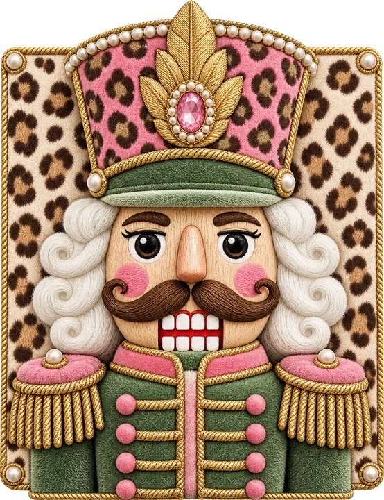 Nutcracker with Leopard Print DTF Transfer