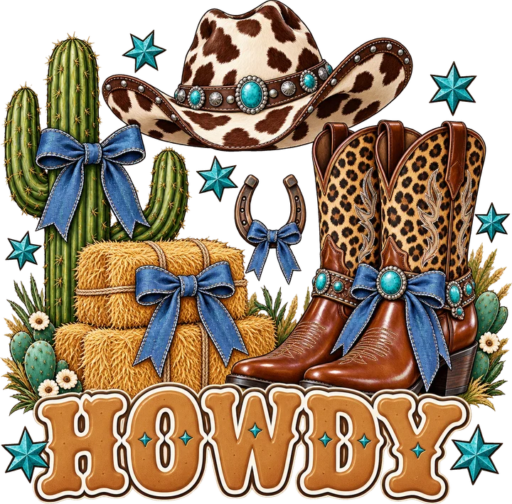 Cowboy Hat and Boots DTF Transfer