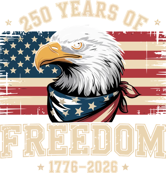 Eagle with Bandana DTF Transfer