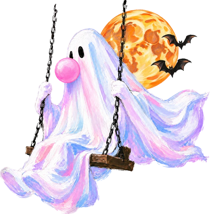 Ghost on Swing DTF Transfer