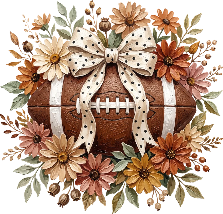 Autumn Football Wreath DTF Transfer