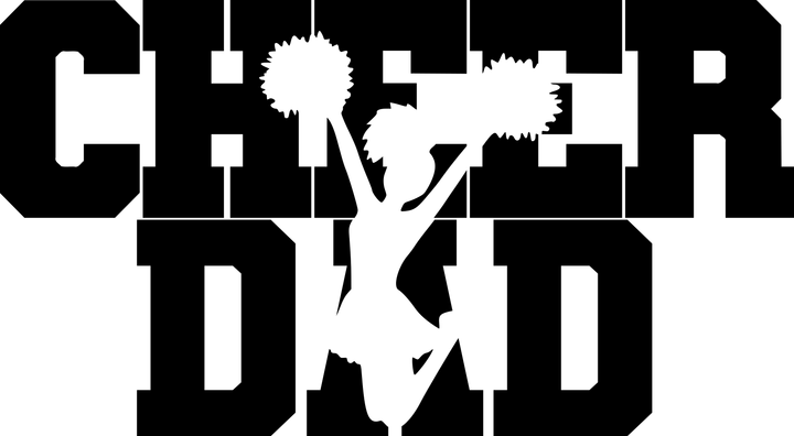 Cheer Dad Silhouette DTF Transfer