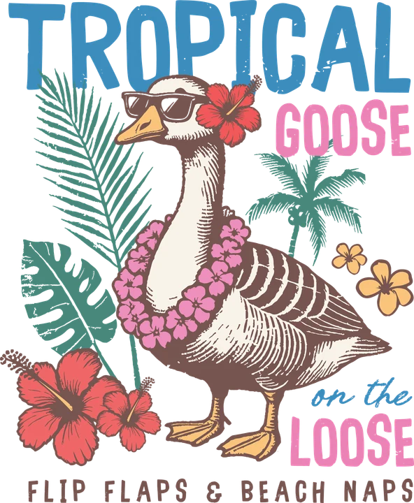 Tropical bird on the Loose DTF Transfer