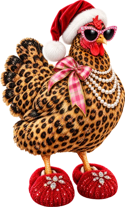 Chic Leopard Chicken DTF Transfer