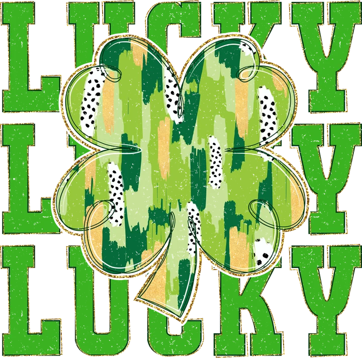 Lucky Four Leaf Clover DTF Transfer