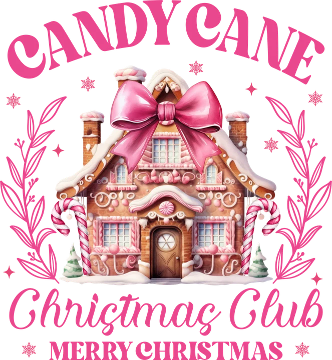 Candy Cane House DTF Transfer