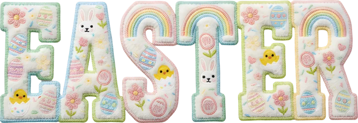 Pastel Easter Lettering DTF Transfer