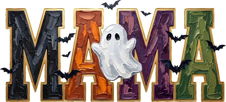 "MAMA" Fantasma de Halloween — Transfer DTF