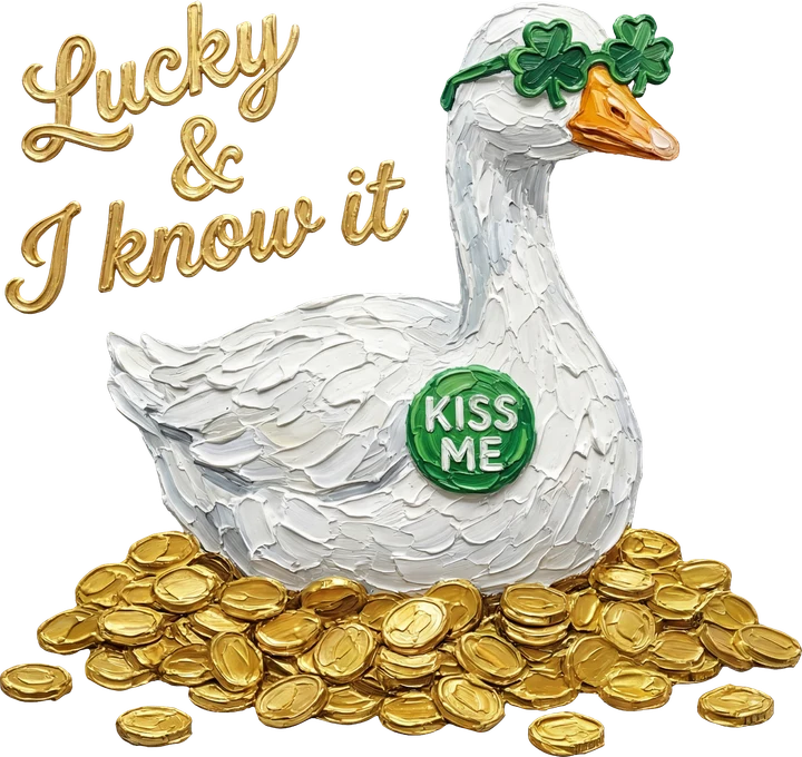 Lucky bird with Shamrocks DTF Transfer