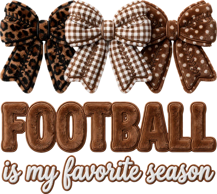 Football Season Bow DTF Transfer