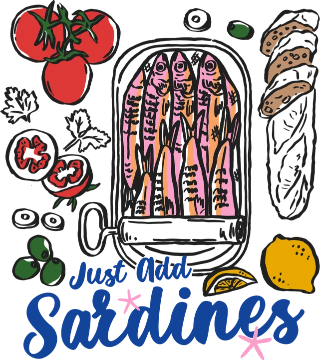 Sardines and Summer Fare DTF Transfer