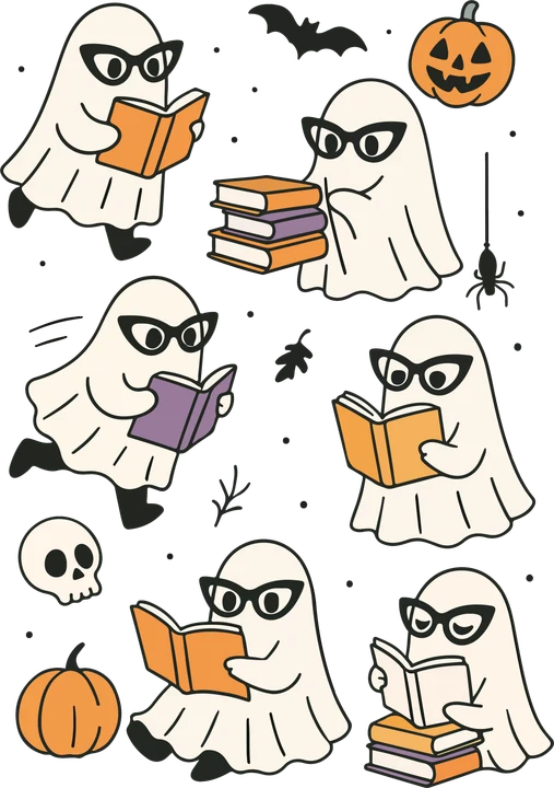 Ghost Readers Halloween DTF Transfer