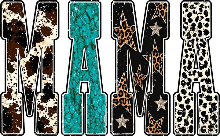 "MAMA" Estilo occidental — Transfer DTF