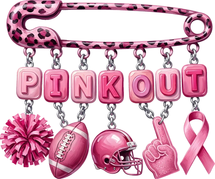 Pink Out Breast Cancer Awareness DTF Transfer