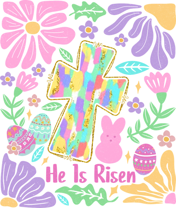He Is Risen Easter DTF Transfer