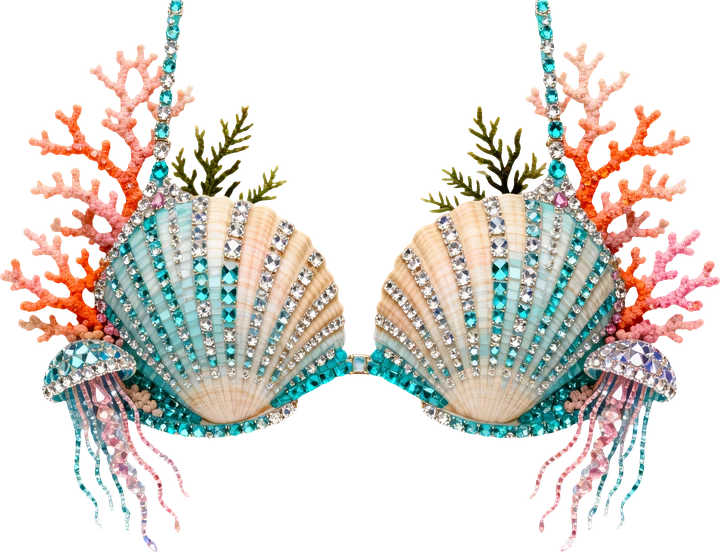 Mermaid Shell Bra DTF Transfer