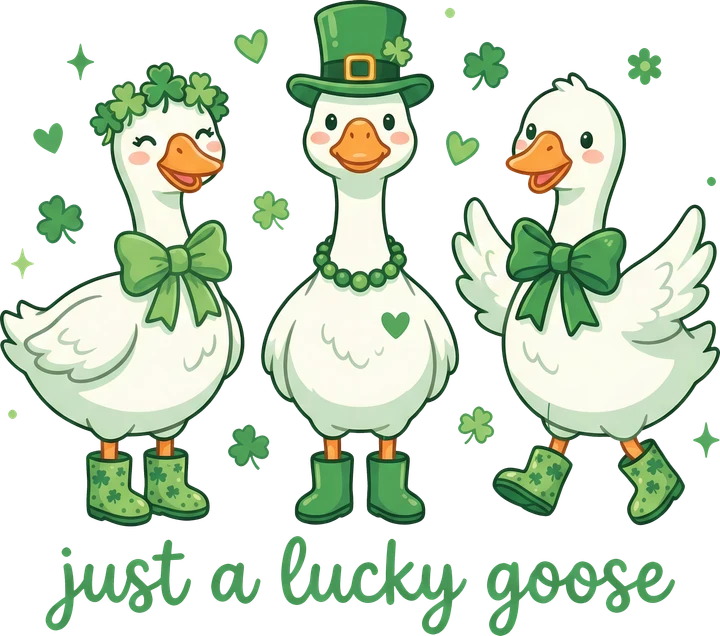 Three Lucky birds DTF Transfer